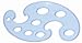 Set of 3 Shapes Yosogo Transparent Plastic Drafting French Curve
