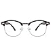 Cyxus Blue Light Glasses Men Retro Semi Rimless Clear Blue Light Glasses for Computer Eye Strain Gaming Glasses Anti Harmful Blue Light for Men Women