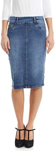 ESTEEZ Women's Straight Denim Skirt 