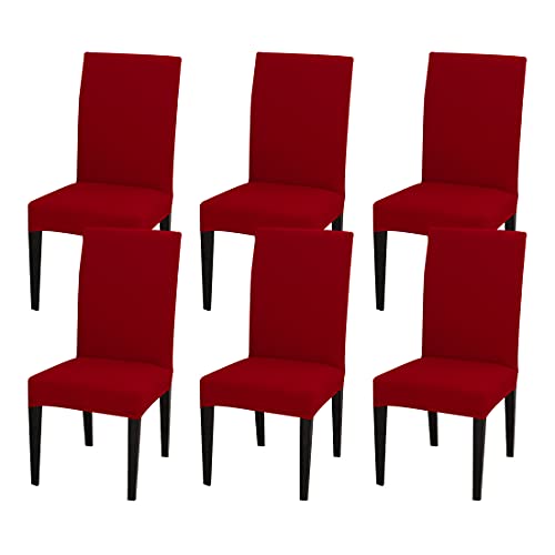 JQinHome Dining Chair Covers Red