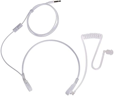 JIESHI 3.5mm Throat MIC Headset Covert Acoustic Tube FBI Earphone for iPhone Android
