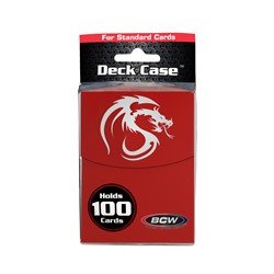 1 BCW Deck Box / Case - Red - Holds 100 Cards