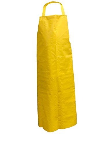 KLEEN HANDLER Waterproof TPU Bib Apron with Adjustable Neck, Yellow, 11.8 Mil