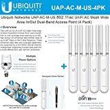 4-PACK Ubiquiti UAP-AC-M-US UniFi AC Mesh Wide-Area Dual-Band AP