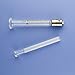 Luer Lock Glass Syringe 1ml/cc Metal Head Reusable Laboratory Sampler Standard Diameter, 2Pcs