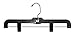 NAHANCO 2600PCBHHU Plastic Skirt/Pant Hanger with Black Metal Hook and Plastic Pinch Clips, Heavy Weight, 14