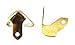 8-Pack Small Brass-Plated Box, Trunk & Cabinet Corners - Includes Mounting Screws