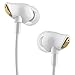 Earphones with Microphone,ROCK Zircon Stereo In-Ear Earphones Earbuds Headphones with Microphone and Remote for sony, iPhone 5/5S/6/6S/6 plus/6s plus, iPod (White)
