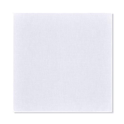 13 Packs Men’s White Pure Cotton Basic Handkerchief/Hankies, Pocket Square