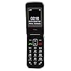 TTfone Nova TT650 Big Button Flip Folding Mobile Phone - Easy and Simple to use - Pay as you go (Red, Giff Gaff)