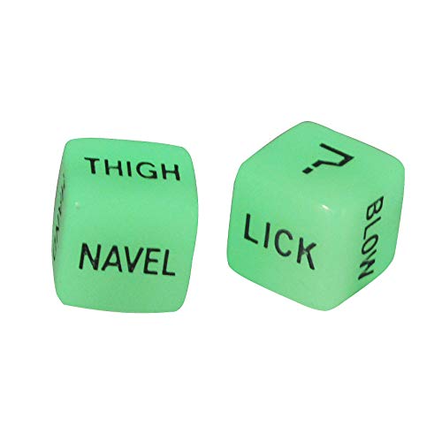 Funny and Romantic Role Playing Dice Luminous Dice Game Set of 4, Novelty Gift for Honeymoon bacherette Party,Him and Her, Bridal Shower, Groom Roast,Newlyweds, Wedding, Anniversary, Marriage