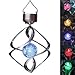Lightahead Spiral Spinner Solar Wind Chime with Glowing Magic Ball – Portable Outdoor Decorative Romantic Solar Powered Windchime Light