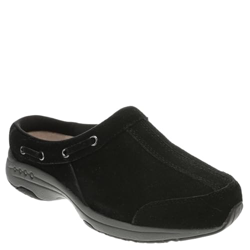 Easy Spirit Travelport Women's Slip On, 10 E US, Black-Suede