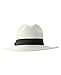 NYFASHION101 Lightweight Solid Color Panama Fedora Sun Hat, White/Black