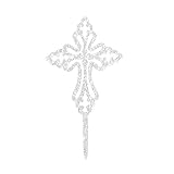 Sliver Cross Cake Topper, First Communion, Wedding