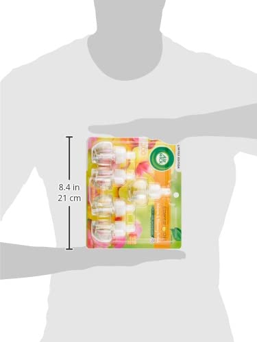 AIR WICK PLUG IN SCENTED OIL REFILL, 5 CT, HIBISCUS AND BLOOMING ORCHIDS, AIR FRESHENER, ESSENTIAL OILS, SPRING COLLECTION