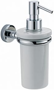 BA Tratto Wall Mounted Ceramic Pump Soap Lotion Dispenser Bath or Kitchen, Brass