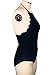 Blooming Jelly Scallop One Piece Swimsuit Bathing Suit Monokini Swimming Set, Medium, Black