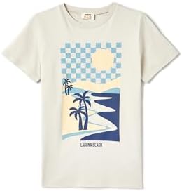 T-Shirt Ragazzo Koton In Cotone 100% - Manica Corta Girocollo - Stampa Palma - Colore Cachi - Taglia 7/8 Anni