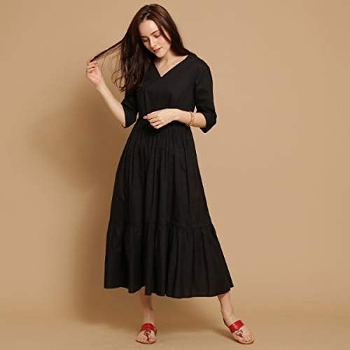 Amazon Co Jp アナトリエ Anatelier ワンピース Ne Quittez Pas ヌキテパ ウエストギャザーワンピース ブラック 019 38 服 ファッション小物