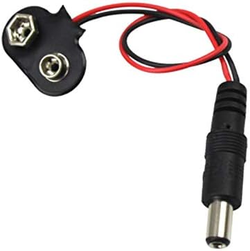 5PCS/ Experimental 9V Battery Snap Power Cable to DC 9V Clip Male Line Battery Adapter for Arduino Uno R3 DIY Jack Connector