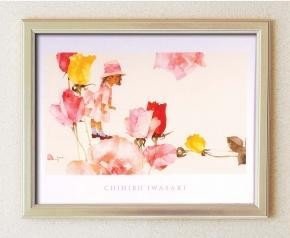 驚きの値段で いわさきちひろポスター額 銀 花と少女 B07q15kbwf イーゼル Amro Asia Org