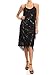 Anna Kaci Womens Fringe Sequin Strap Backless 1920s Flapper Party Mini Dress S Black