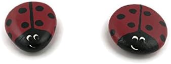 Ladybug Hand Painted Rocks - Garden Decor | Garden Art | Garden Gift | 2 pack