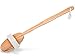 Wooden Shower Body Brush with Boar Bristle Made by Mira with Detachable Hand Grip Handle, Perfect for Dry Skin Brushing, Shower and Bath, an Essential for Cellulite Reduction, Skin Exfoliation (Wood)