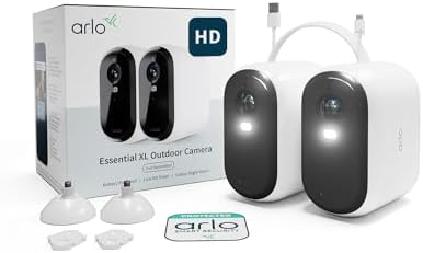 Essential 2, Caméra de Surveillance WiFi HD, 2 Caméras, Batterie XL