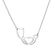 KUIYAI Dainty Stainless Steel Doctor Nurse Stethoscope Necklace with Heart
