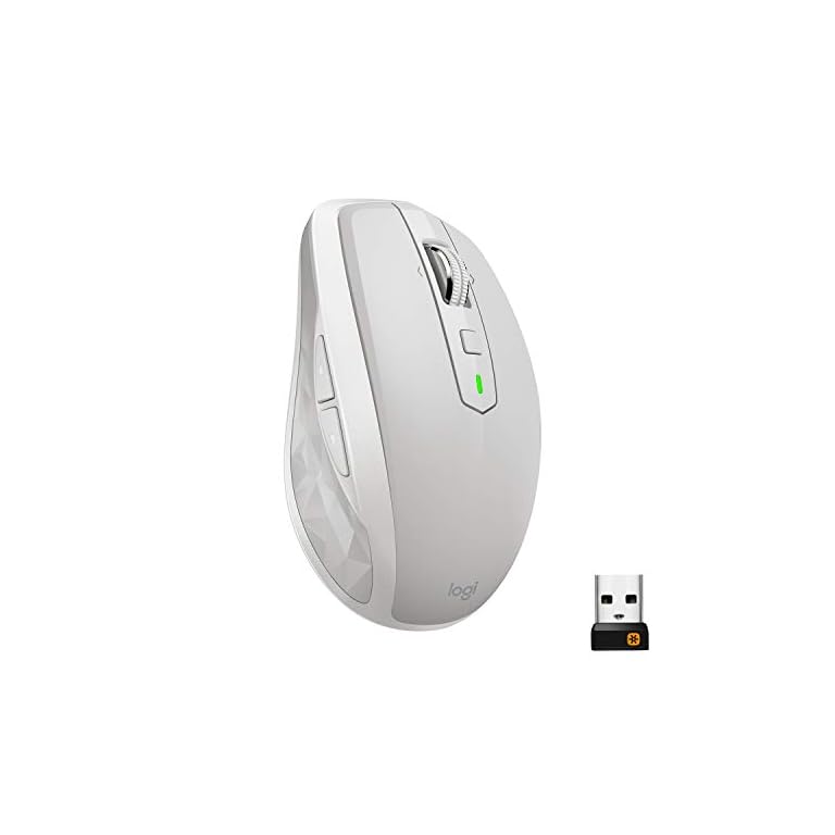 Logitech MX Anywhere 2S Wireless Mouse – Use On Any Surface, Hyper-Fast Scrolling, Rechargeable, Control up to 3 Apple…