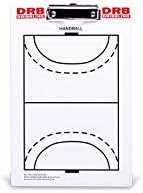DRB DRIBBLING Handball Tactical Coaches Board - 25x35 cm - with Marker and Clip, Coaching Equipment