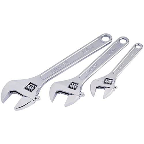 Draper 67634 Soft Grip Adjustable Wrench Set (3-Piece)