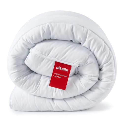 Piumino Matrimoniale 220 x 220 cm Autunno-Inverno Fibra 300gr - Piumone con Trattamento Aloe Vera, Dermoprotettivo, Traspirante e Anallergico per Pelle Sensibile