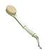 G2PLUS Soft Bath Brush for Back with Long Handle, Body Shower Brush, Exfoliating Back Scrubber for Wet or Dry Brushing (Green)