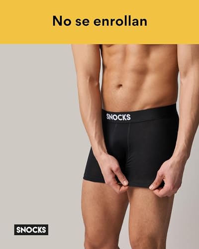 Snocks Pack of 6 Organic Cotton Boxers – Ultra Soft Underwear – Men's Boxer Shorts Without Annoying Tag – Men's Boxer Pack Sizes XS-XXL