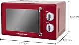 Russell Hobbs 17L Red Retro Solo Microwave 700W, 5 Power Levels view 8