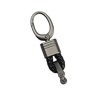 Qiaoxi Car Key Acorn Woven Leather of Metal Short Key Chain Ring Grip Strap for BMW Porsche Mercedes Cadillac Lexus Ford Toyota VW Honda Chevrolet Dodge Jaguar Land Rover