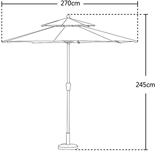 CCLLA Outdoor Garten Sonnenschirme Outdoor Patio Regenschirm Tisch Markt Regenschirm Wetterfeste Abdeckung, tragbare… – Bild 4
