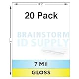 7 Mil Gloss Full Sheet Laminates - 20 Pack