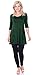 Popana Womens 3/4 Sleeve Tunic Top with Pockets for Leggings Made in USA Medium Olive