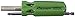 Picquic 48105 full-size SIXPAC Plus multi-bit screwdriver with seven bits, Gecko Green Opaque