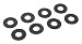 Daystar, Black D-Ring Shackle Washers Set Of 8, protect your bumper and reduce rattling, KU71074BK, Made in America primary