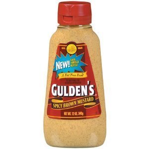 GULDENS, SPICY BROWN MUSTARD, 12OZ BOTTLE