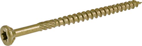 Hillman Power Pro 48611 Premium No Strip Exterior Wood Screws, 9 x 3in, 417 per pack, bronze coat