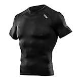 DRSKIN Compression Tight Short Sleeve Shirt Base layer men women (M, SBBN55)