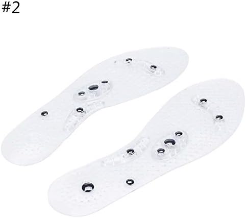 HERME 1pair Magnetic Massage Foot Insole Gel Foot Cushion Relax