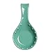 MyGift® Turquoise Ceramic Spoon Rest with Dot Design, Countertop Cooking Spoon and Ladle Holder