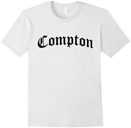 Mens Compton, California Gangsta Rap T-Shirt XL White